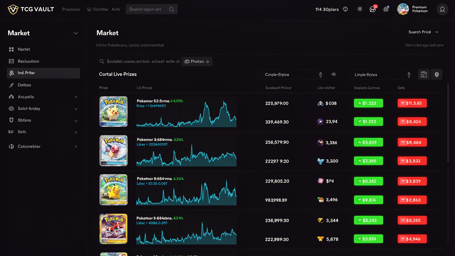 Live market — sparkline pricing pulled from pokemontcg.io.